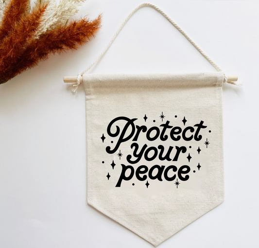 Protect Your Peace Canvas Banner