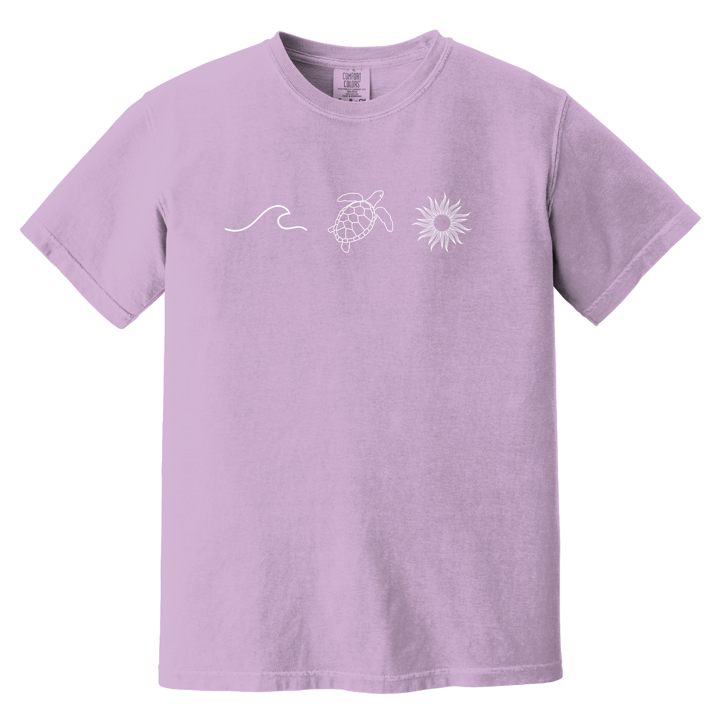 Wave, Turtle, Sun Comfort Colors Tee