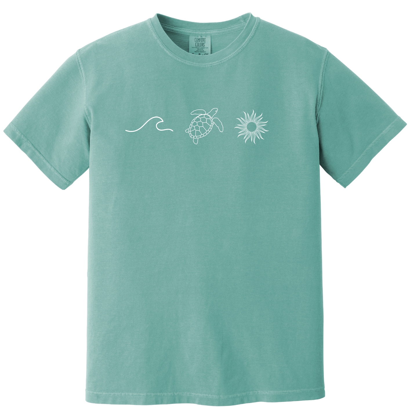 Wave, Turtle, Sun Comfort Colors Tee